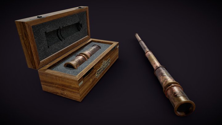 Dollond London Marine  Spyglass 3D Model