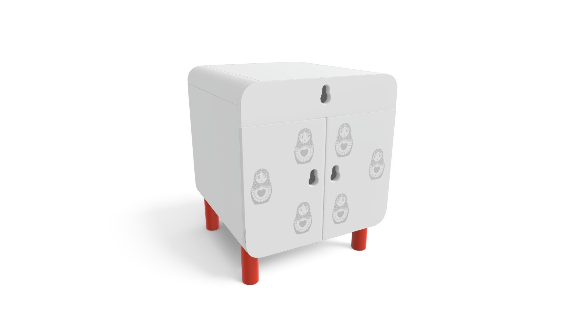 Matryoshka Bedside, White