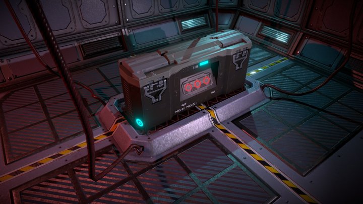 Sci-Fi Crate 3D Model