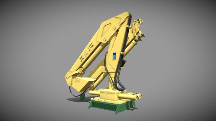Heila knuckle boom crane type HLM 10-2S 3D Model