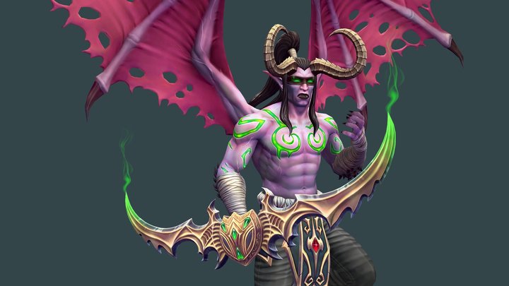 Illidan Stormrage Fan Art 3D Model