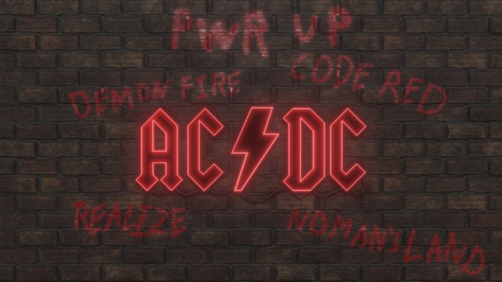 Music - AC DC 3D Model