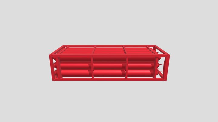 Copy Of N Scale He 20' X 12 Tanktainer 3D Model