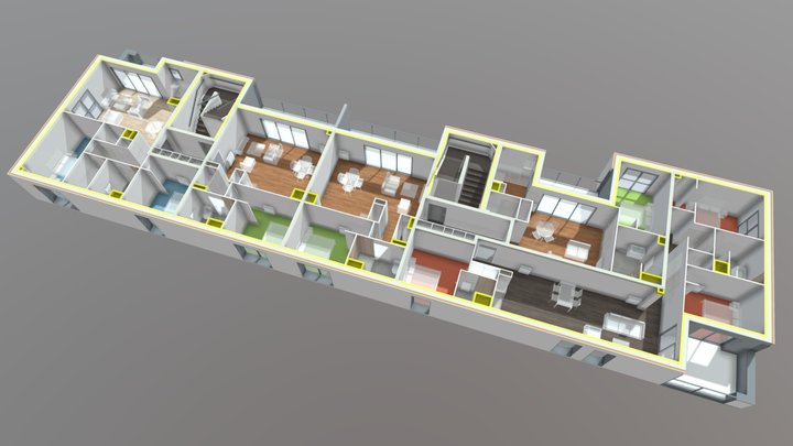 Ilot B064 - STEGO  R+2 3D Model