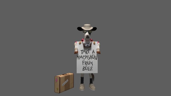 Cow Traveler 3D Model