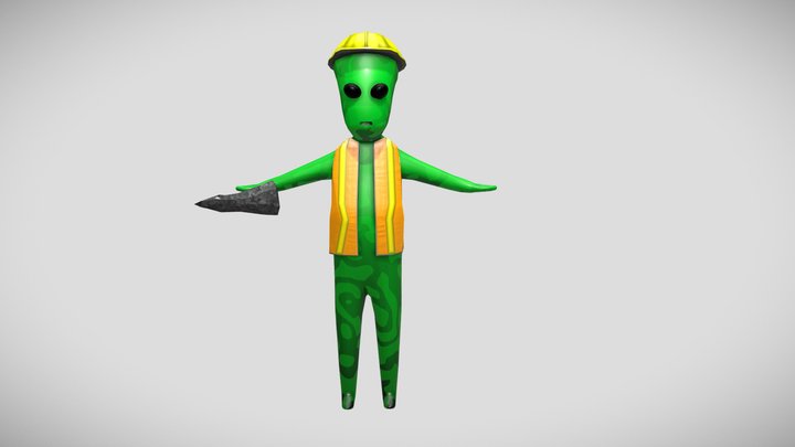 Miner Alien 3D Model