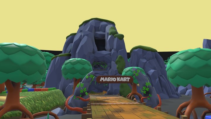 Mario Kart 8 Deluxe - GBA Riverside Park – Modello 3D gratuito STL