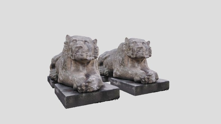 Statue in Bishkek city, Kyrgyzstan, Asia 3D Model