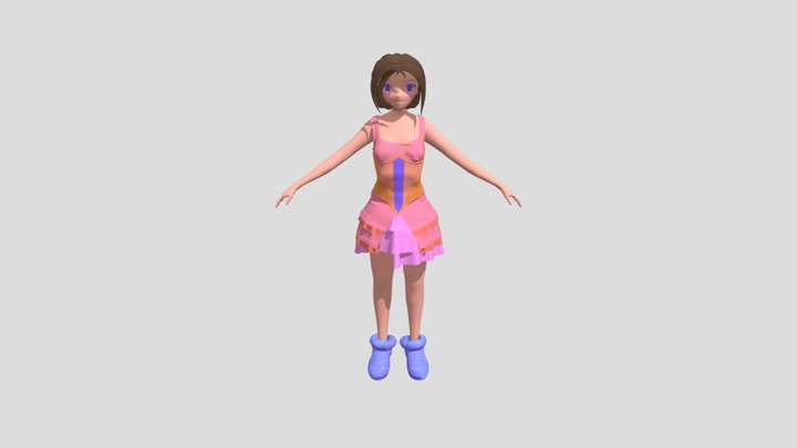 Anime Female Character 1 3D Model