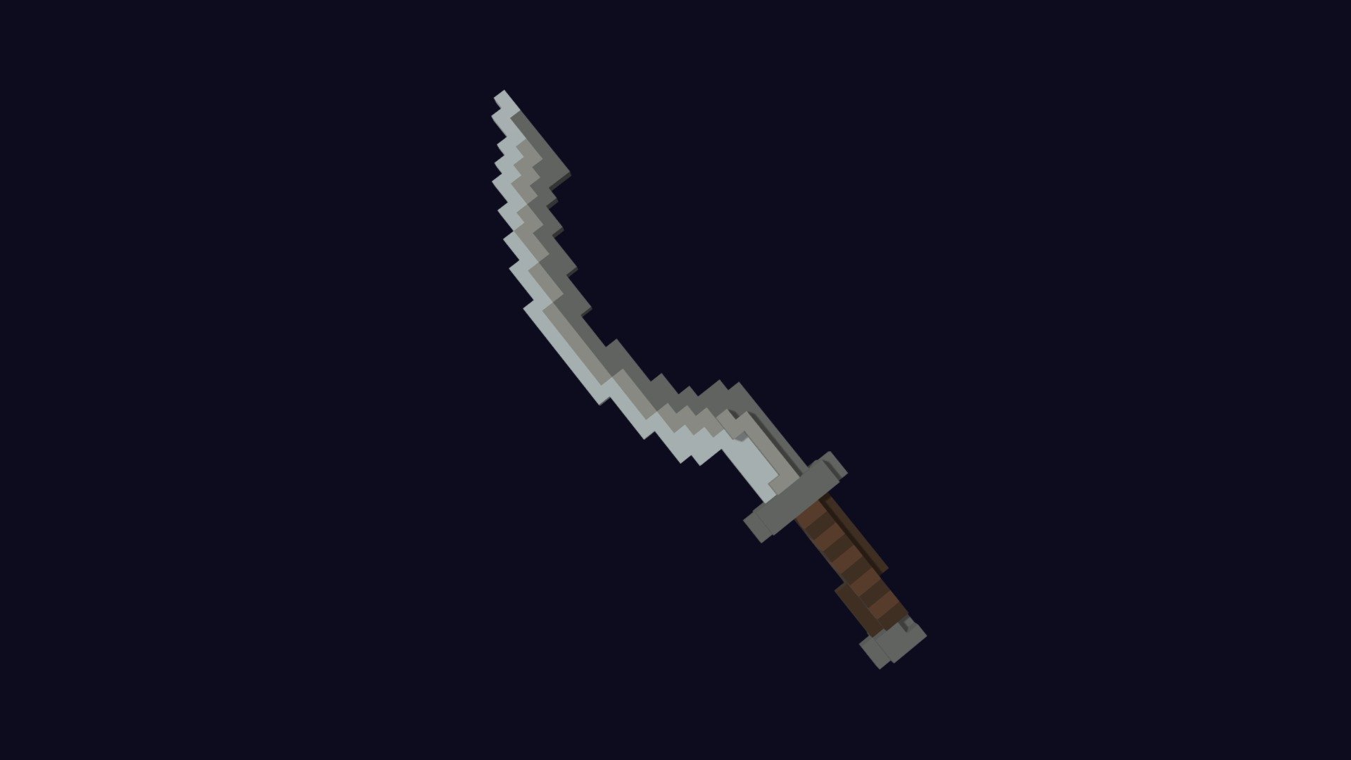 Voxel Khopesh Sword 15 - 3D Lowpoly Weapons - Buy Royalty Free 3D model ...