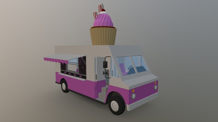 Muffin Food Truck 3D Model