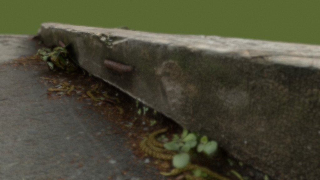 Wooden Log in a carpark