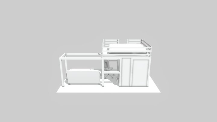 Bunk Bed Loft 3D Model