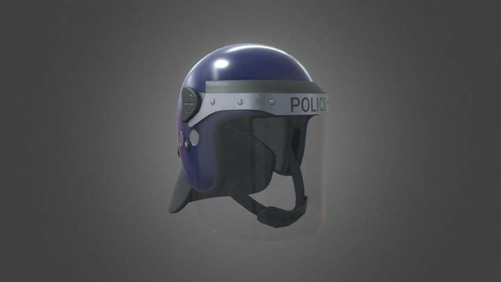 Public Order Anti Riot Helmet 3D Model