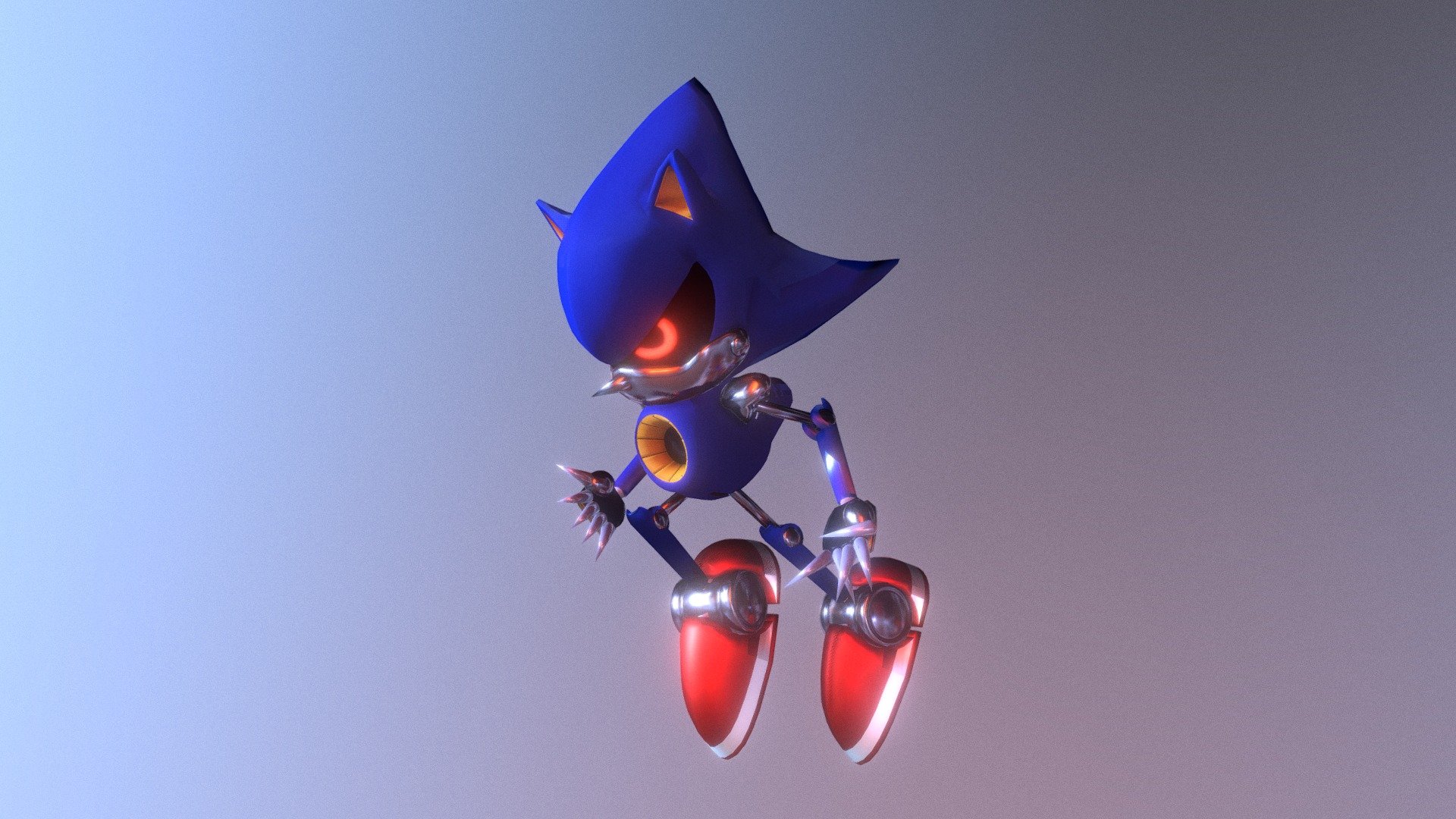 Metal Sonic Cd Artwork Inspired Download Free 3d Model By