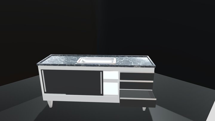 Model sink for kitchen 3D Model