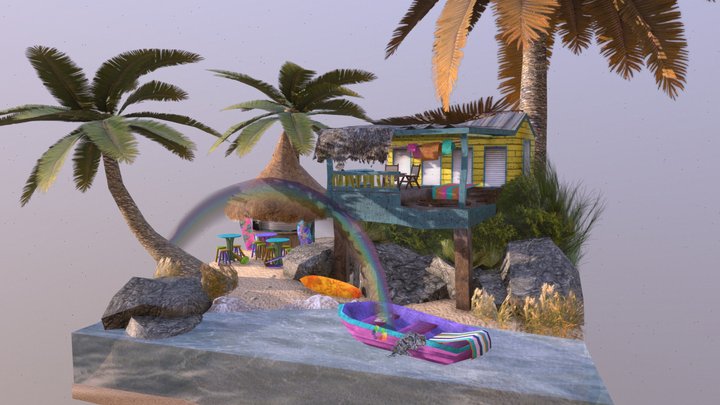 DAE Diorama - By The Ocean 3D Model