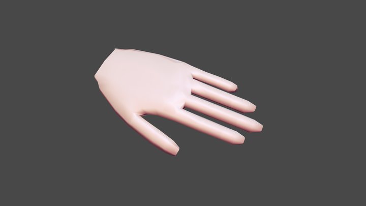 Male hand low poly 3D Model