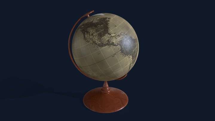 Vintage Globe 3D Model
