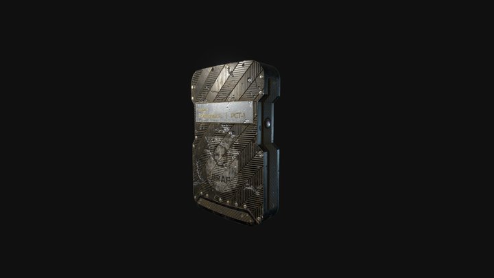 Military Sci-Fi Flask 3D Model