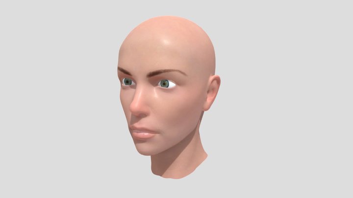 Charlize Theron Head 3D Model