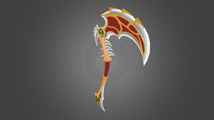 Blood Elf style scythe 3D Model