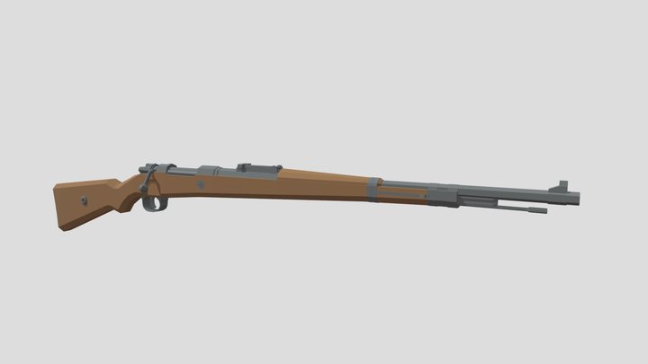 Low poly Kar98k 3D Model