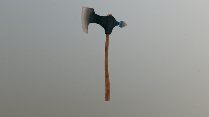 Medieval axe / low poly 3D Model