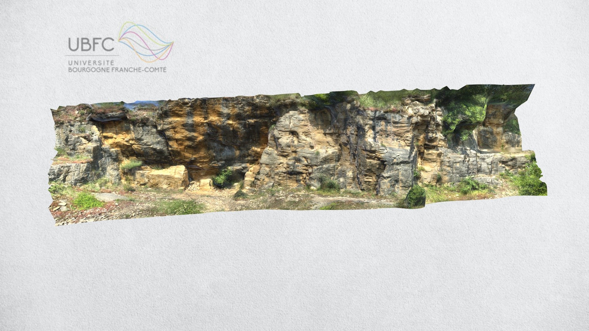 Jurassic tidal limestone outcrop - 3D model by Buoncristiani JF ...