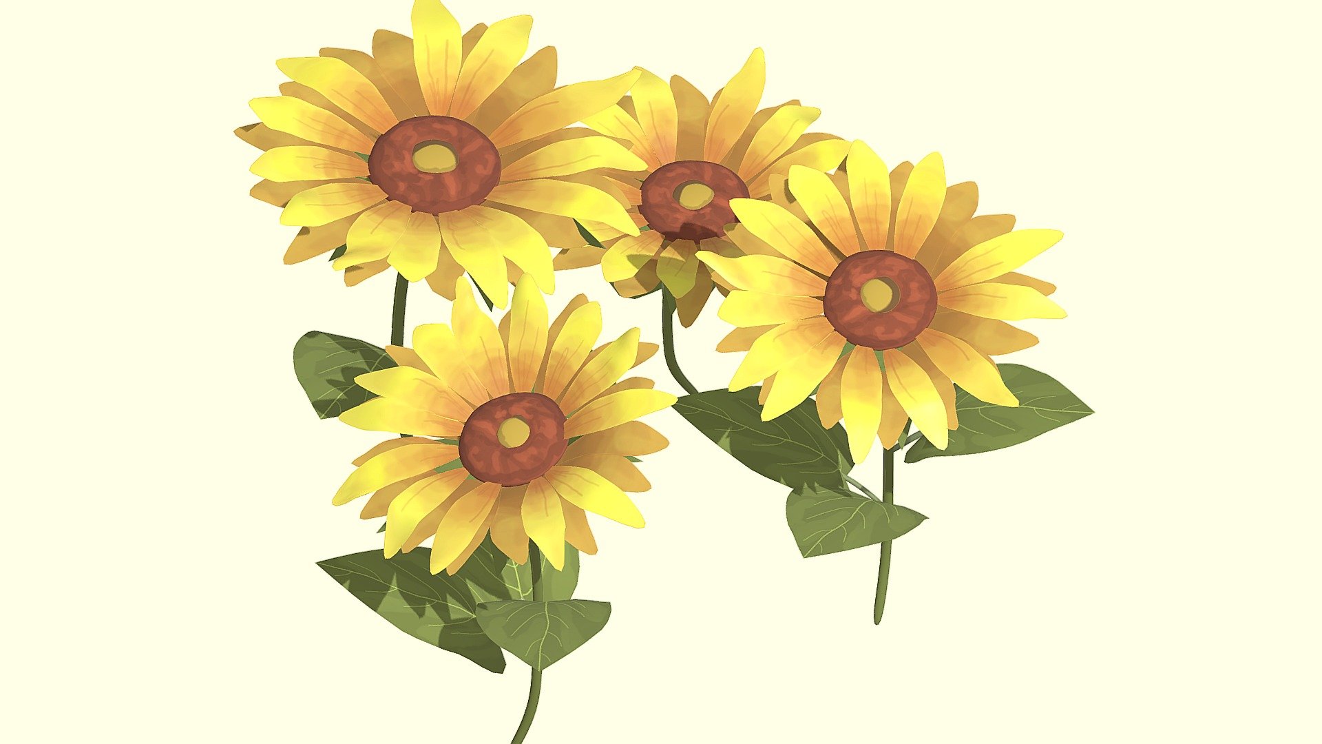 sunflower - Download Free 3D model by Cookies and Cream (@modelsbyheart ...