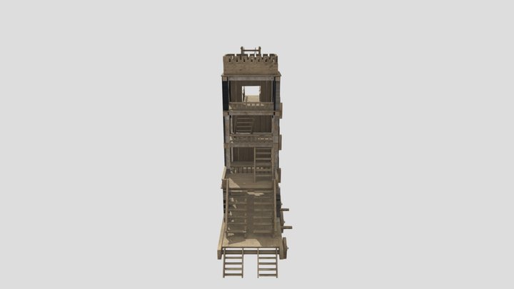 Seige Tower 3D Model