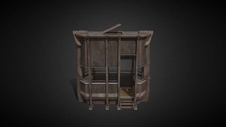 Dishonored 2 guard booth 3D Model
