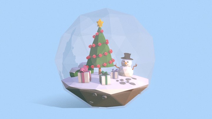 Christmas sphere environment 3D Model