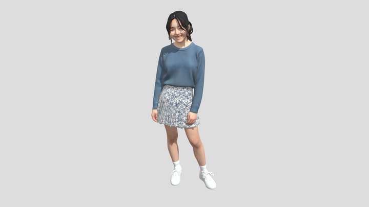 Azure Knit and Floral Pleats – Modèle 3D gratuit STL