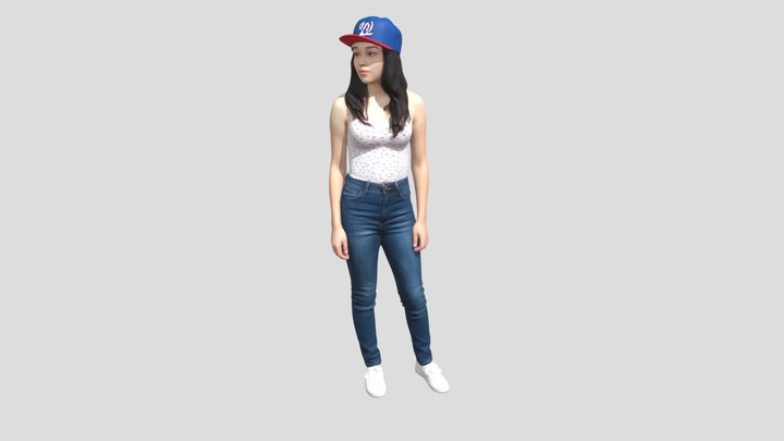 Casual Portrait In A Baseball Cap – Modello 3D gratuito STL