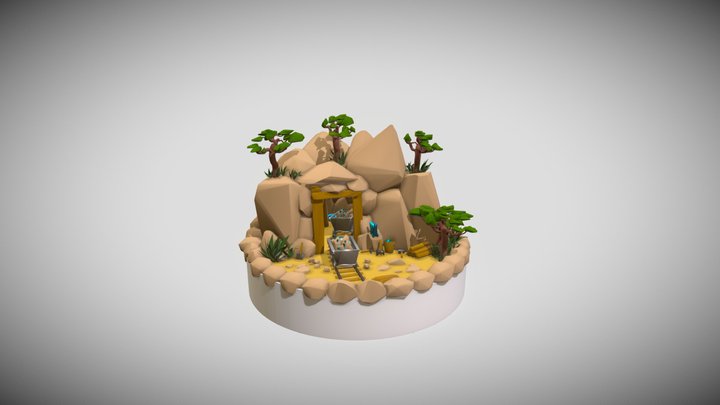 Concept Toon Mine 3D Model