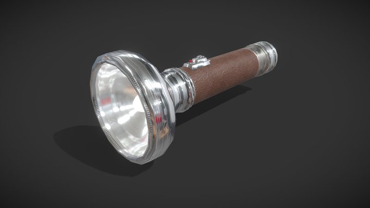 Vintage Flashlight 3D Model