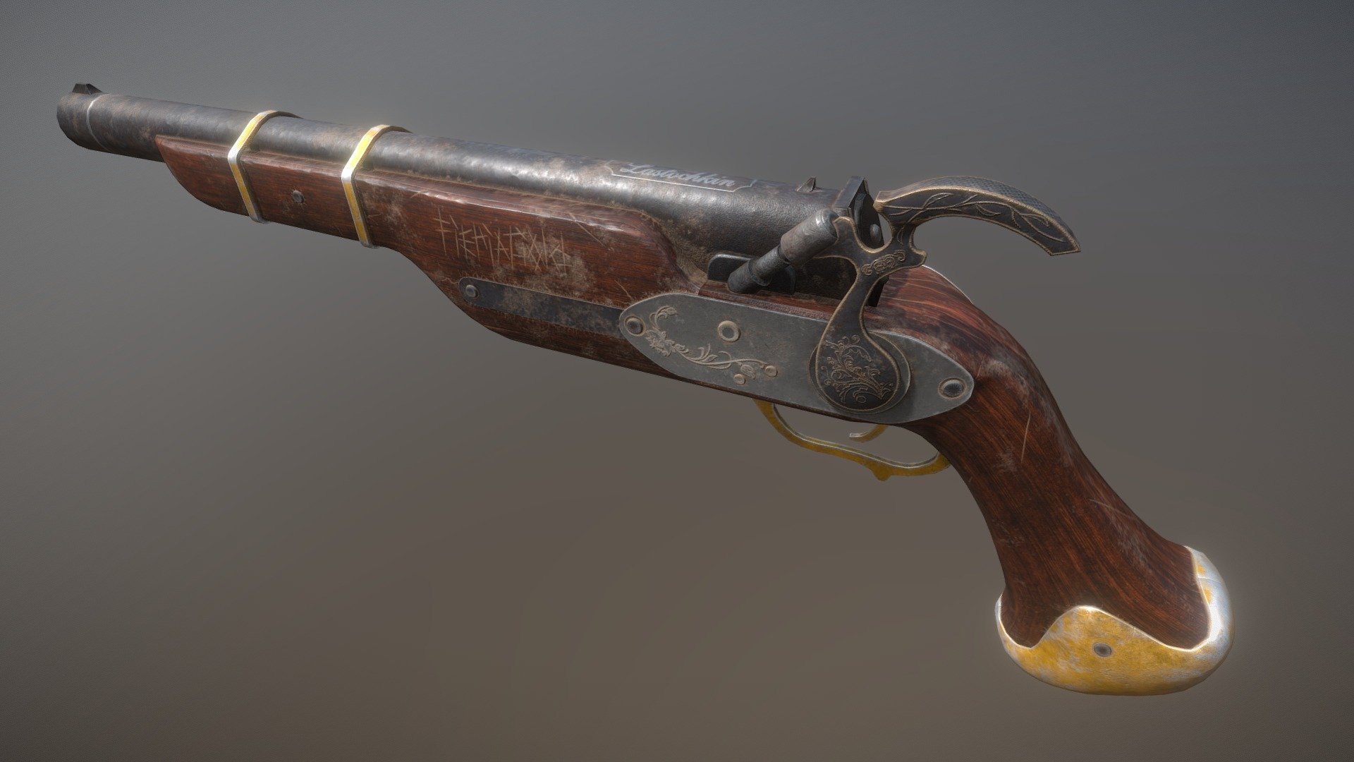 Gun B - 3D Model By 1sk8element [63509f8] - Sketchfab