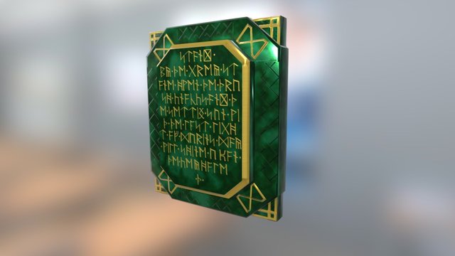 Marble Dwarven Plaque 3D Model