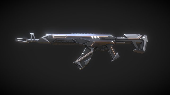 Assault Rifle #1 3D Model