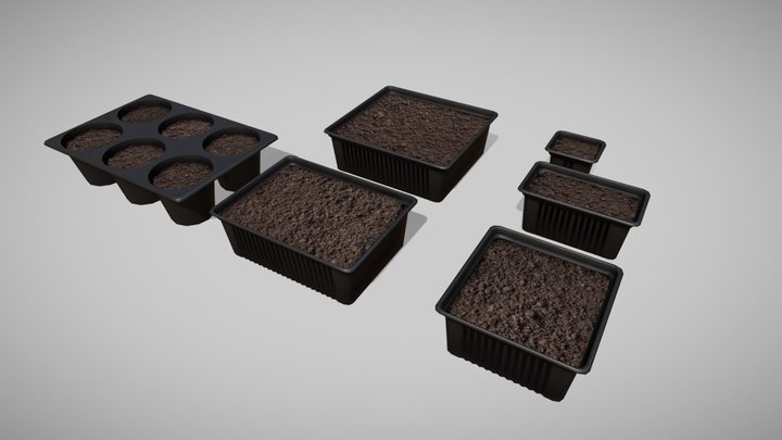 Containers for urban farming 3D Model