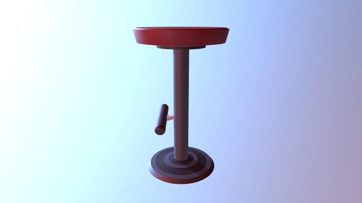 Simple Barstool 3D Model