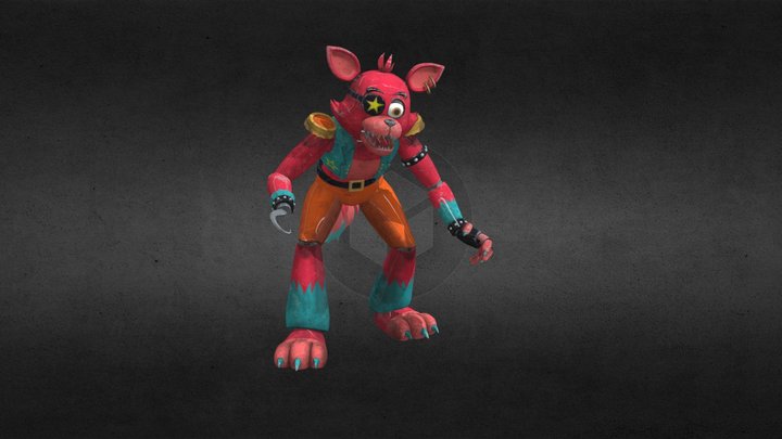 Glamrock Foxy 3D Model
