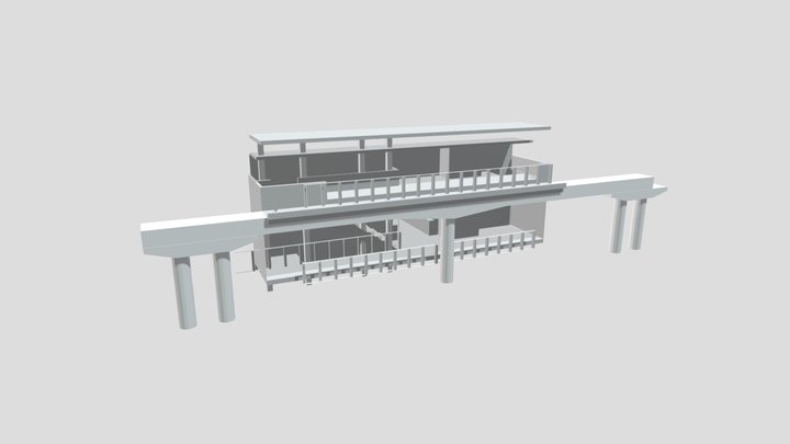 Recen People Mover Station 3D Model