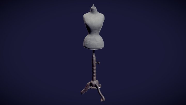 1900 dress form 3D Model