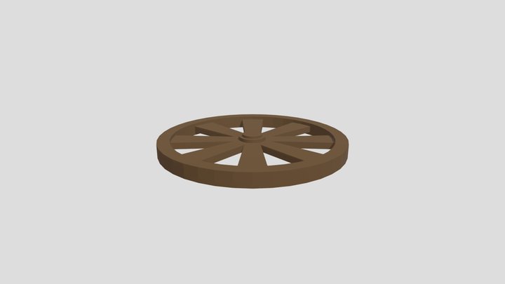 Wooden Wheel 3D Model
