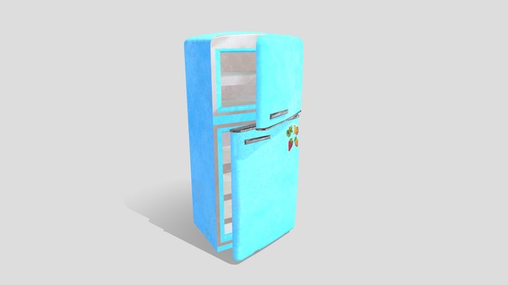 Nevera Vintage 3D Model