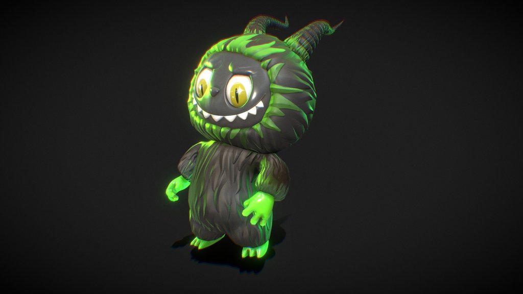Labubu Monster 3D model Free download  (Roblox)