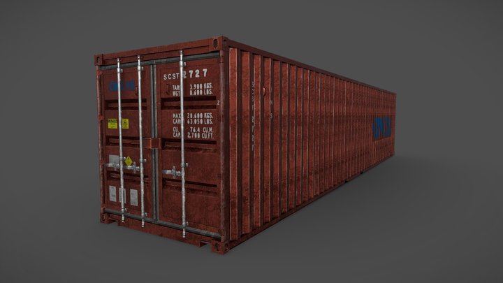 Shipping Container (40feet) 3D Model