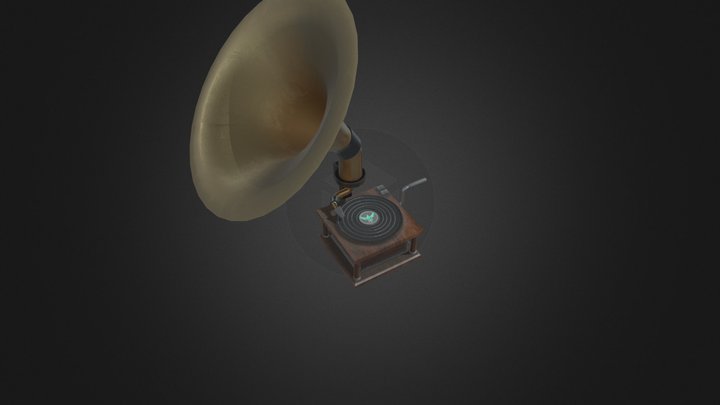 Old Record Player 3D Model